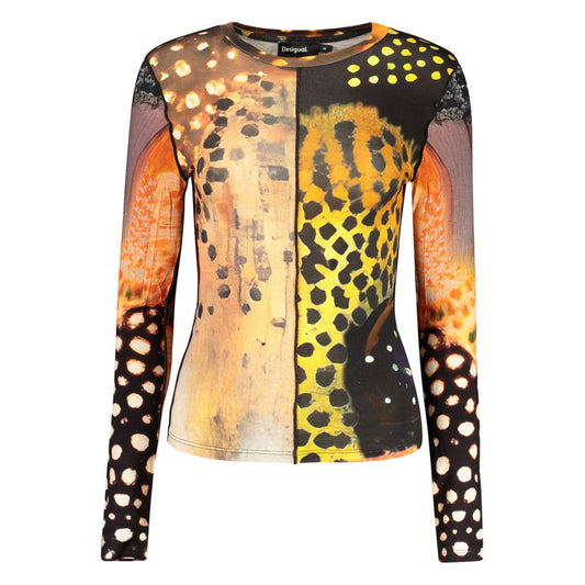 T-Shirt by Desigual for women in elastane orange features a plush silhouette, showcasing a sophisticated crew neckline and for a truly plush finish.