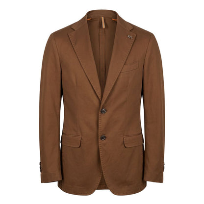 Roberto Pepe Luxury Brown Cotton Men's Jacket