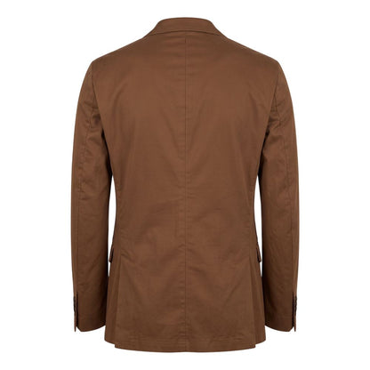 Roberto Pepe Luxury Brown Cotton Men's Jacket