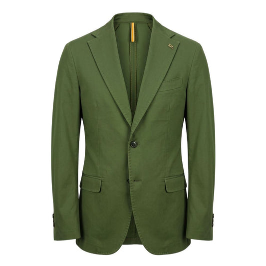 Blazer by Roberto Pepe Luxury for men in stretch cotton bicolour & green features an stylish silhouette, showcasing a sophisticated and stylish for a truly stylish finish.