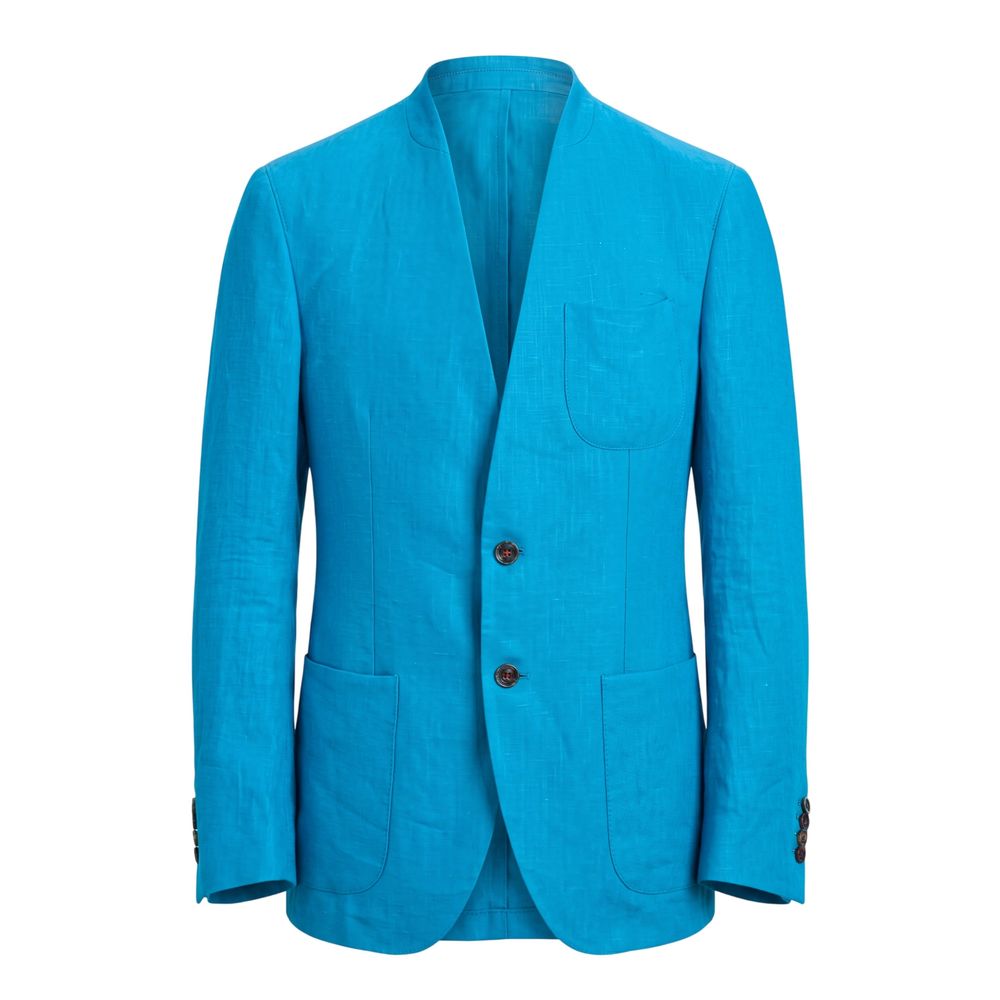 Roberto Pepe Luxury Blue Cotton Men's Jacket
