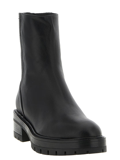 Aquazzura Women's Calfskin Leather Ankle Boots - Black