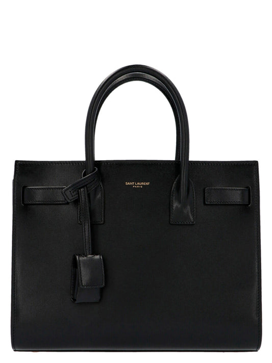 This Handbag by Saint Laurent for women in calfskin leather and black presents a sculptural silhouette featuring a secure , ample , and versatile shoulder-strap, adjustable-strap & handle for a sculptural finish.