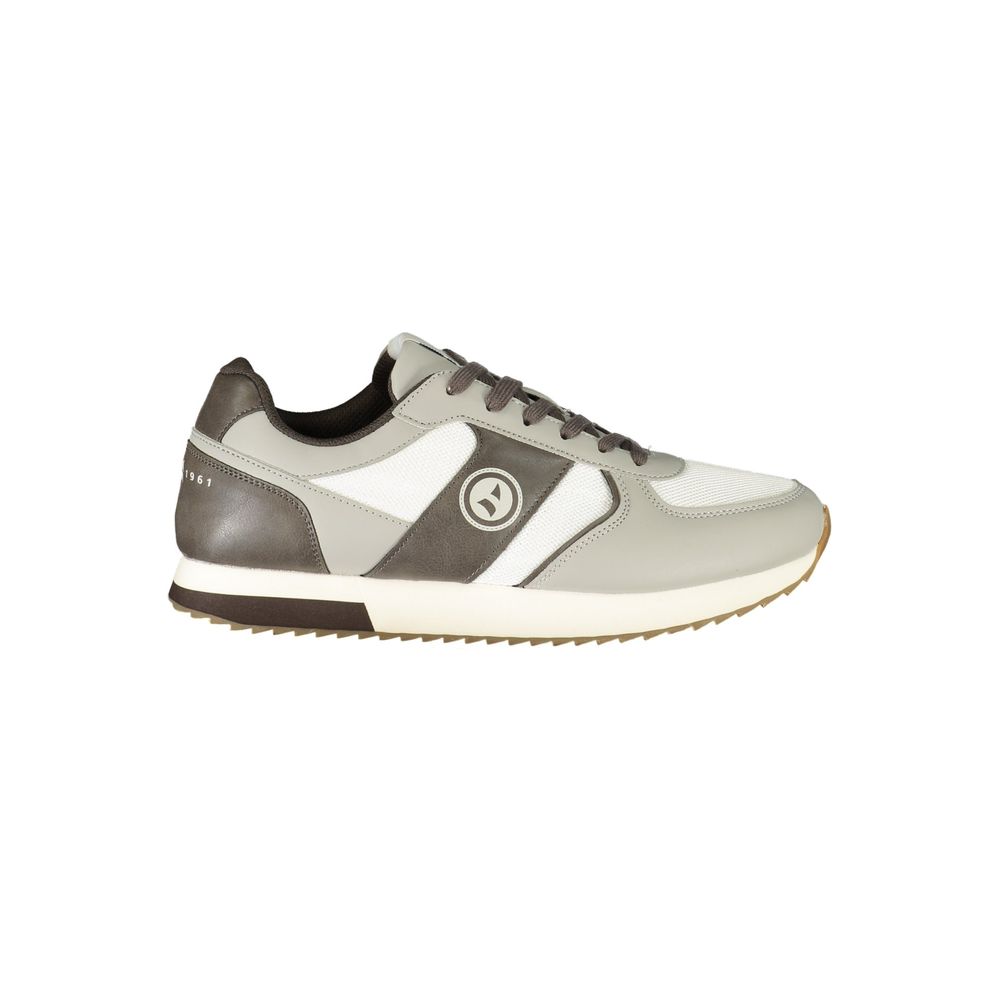 Athletic Sneakers by Navigare for men in polyester & polyurethane gray, white & print features an timeless silhouette from the Men's Athletic Polyester & Polyurethane Sneakers collection, showcasing a timeless athletic style for a timeless look.