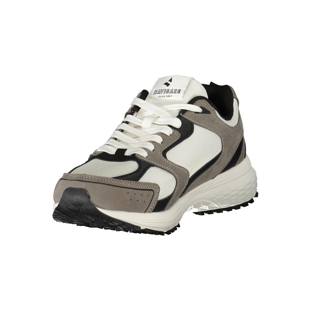Navigare White Polyurethane Men's Sneaker