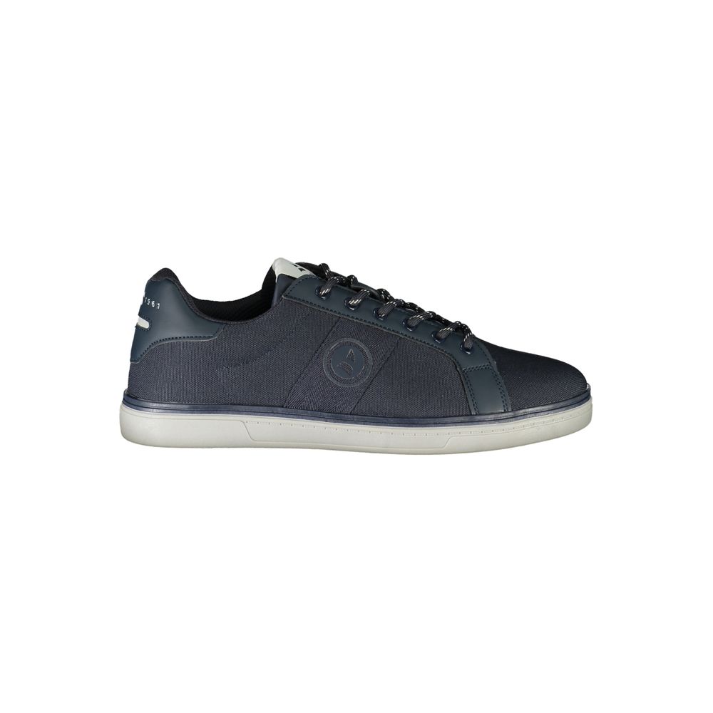 Sneakers by Navigare for men in polyester & polyurethane blue presents a sumptuous silhouette, artfully capturing the essence of the Men's Low Top Polyester & Polyurethane Sneakers with its sumptuous low-top style design.