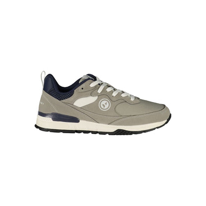 Athletic Sneakers by Navigare for men in polyester & polyurethane blue & gray showcases an impeccable silhouette, defined by an impeccable athletic style design that perfectly captures the essence of the Men's Athletic Polyester & Polyurethane Sneakers.