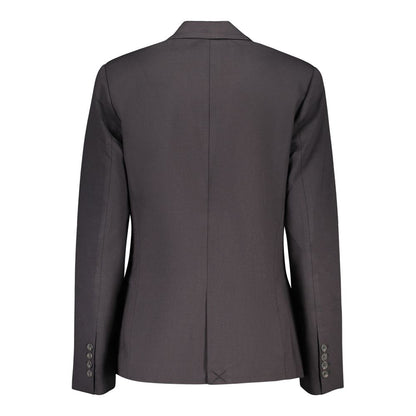 Blazer by Desigual for women in stretch polyamide viscose black features an stylish silhouette, showcasing a sophisticated and stylish for a truly stylish finish.
