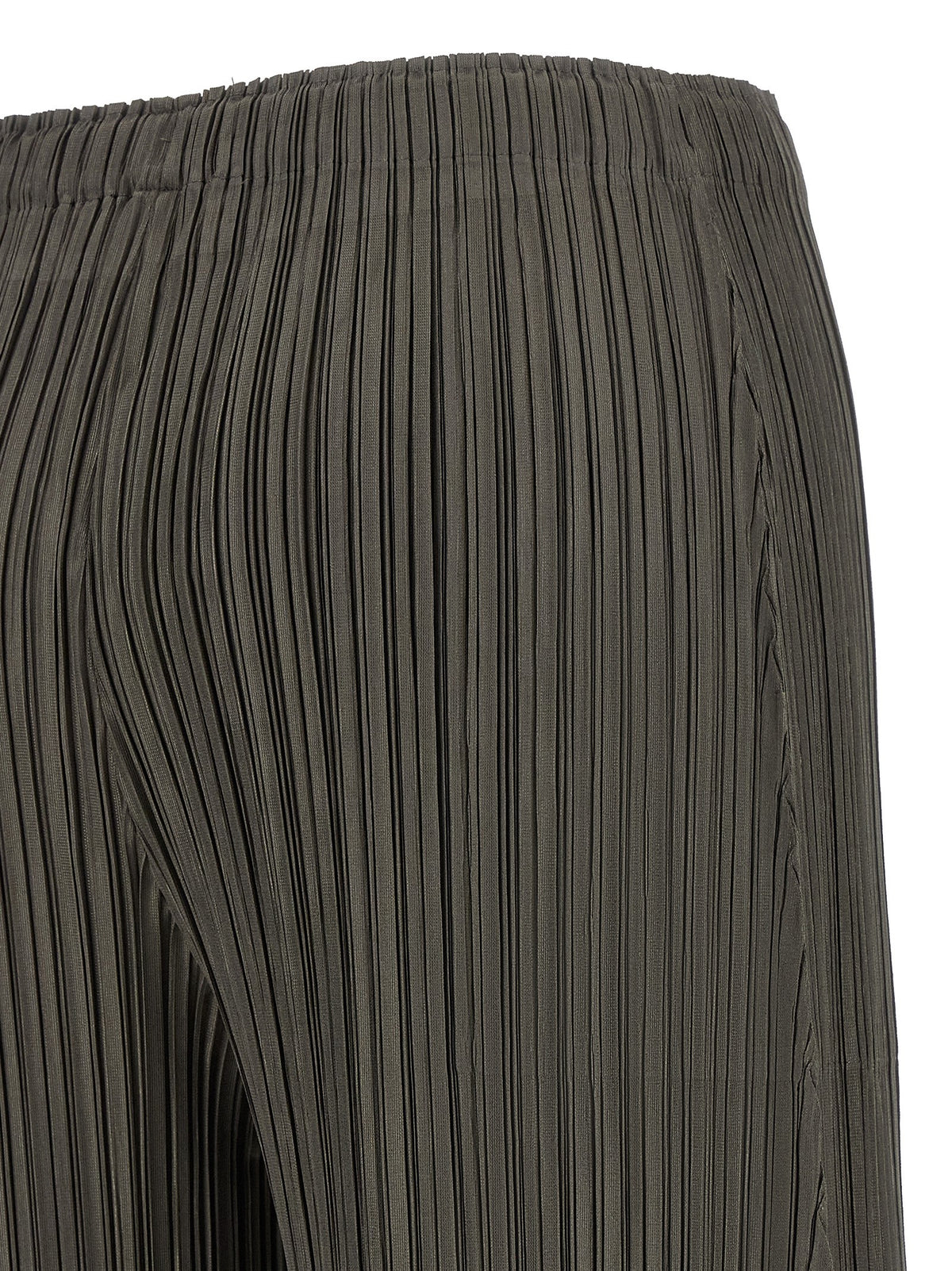 PLEATS PLEASE ISSEY MIYAKE Gray Polyester Casual Pants