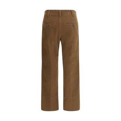 Brunello Cucinelli Brown Cotton Casual Pants