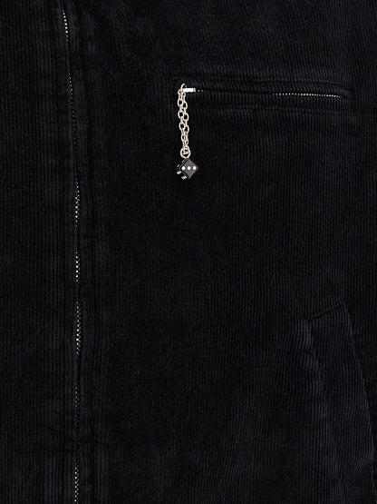 SECOND/LAYER Black Cotton Full-Length Jacket