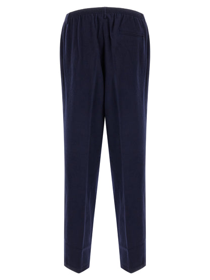 CELLAR DOOR Blue Virgin Wool Casual Pants