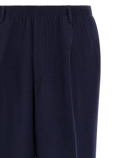 CELLAR DOOR Blue Virgin Wool Casual Pants