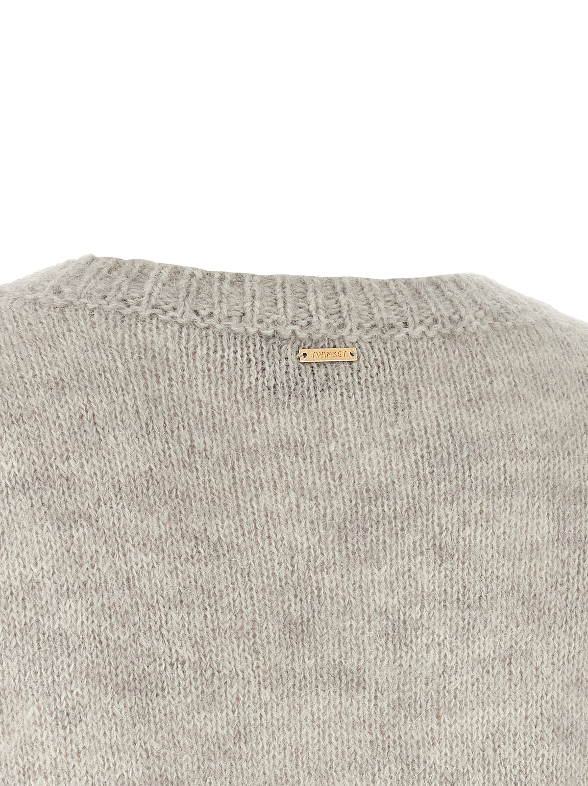 Twinset Gray Marabou Cardigan