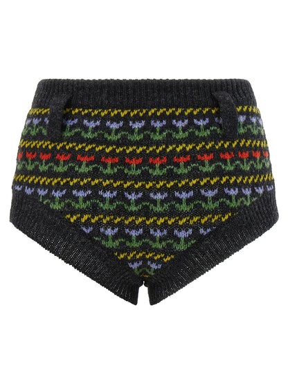 Marni Gray Virgin Wool Bermuda Shorts