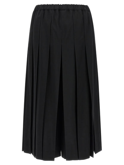 Comme Des Garçons Black Wool Casual Pants