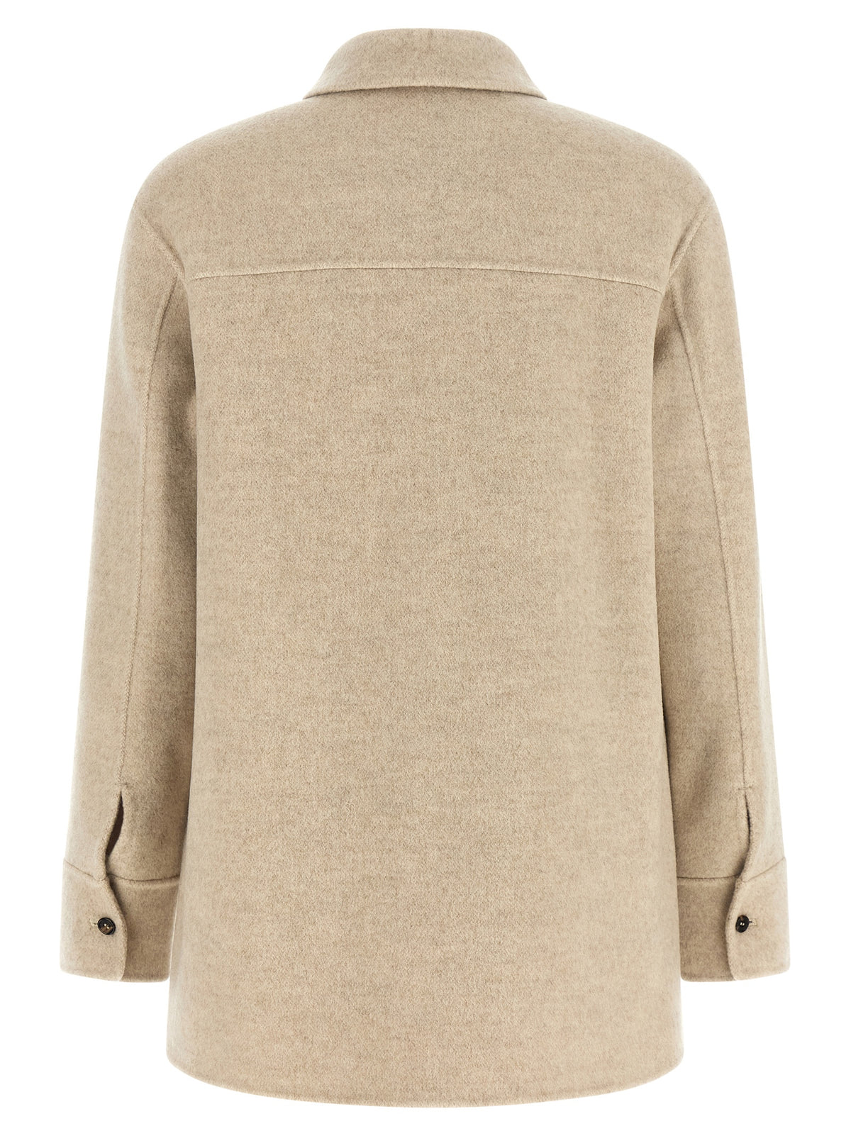 'S Max Mara Beige Virgin Wool Shell Jacket