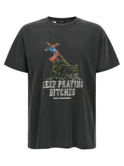WILLY CHAVARRIA Black Cotton T-Shirt