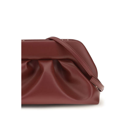 THEMOIRè Bordeaux Vegan Leather Clutch Bag