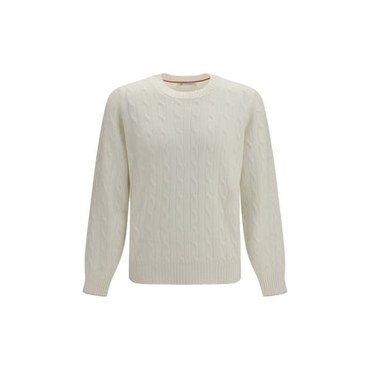 Brunello Cucinelli White Cashmere Sweater