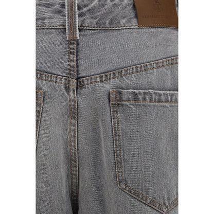 Brunello Cucinelli Gray Cotton Jeans Denim