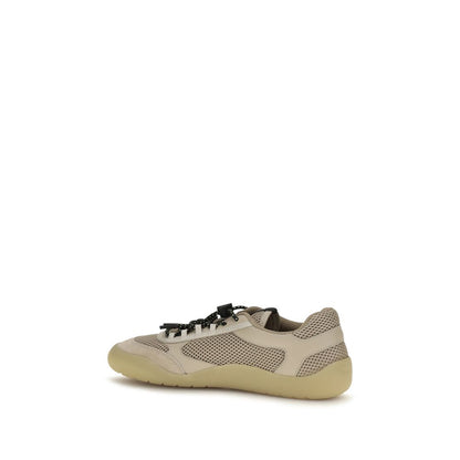 Prada Beige Calf Leather Bos Taurus Athletic Sneakers