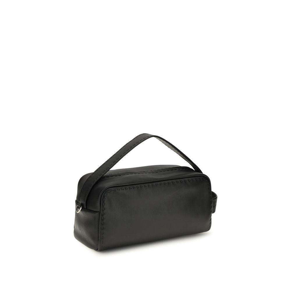 Prada Bos Taurus Calf Leather Small Shoulder Bag - Black Signature