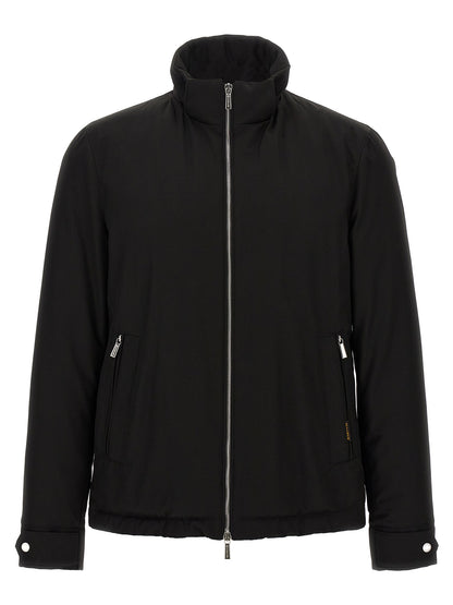 MooRER Black Wool Full-Length Jacket