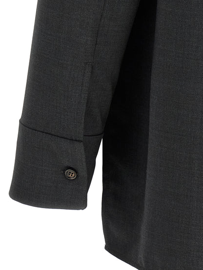 'S Max Mara Gray Wool Blouse
