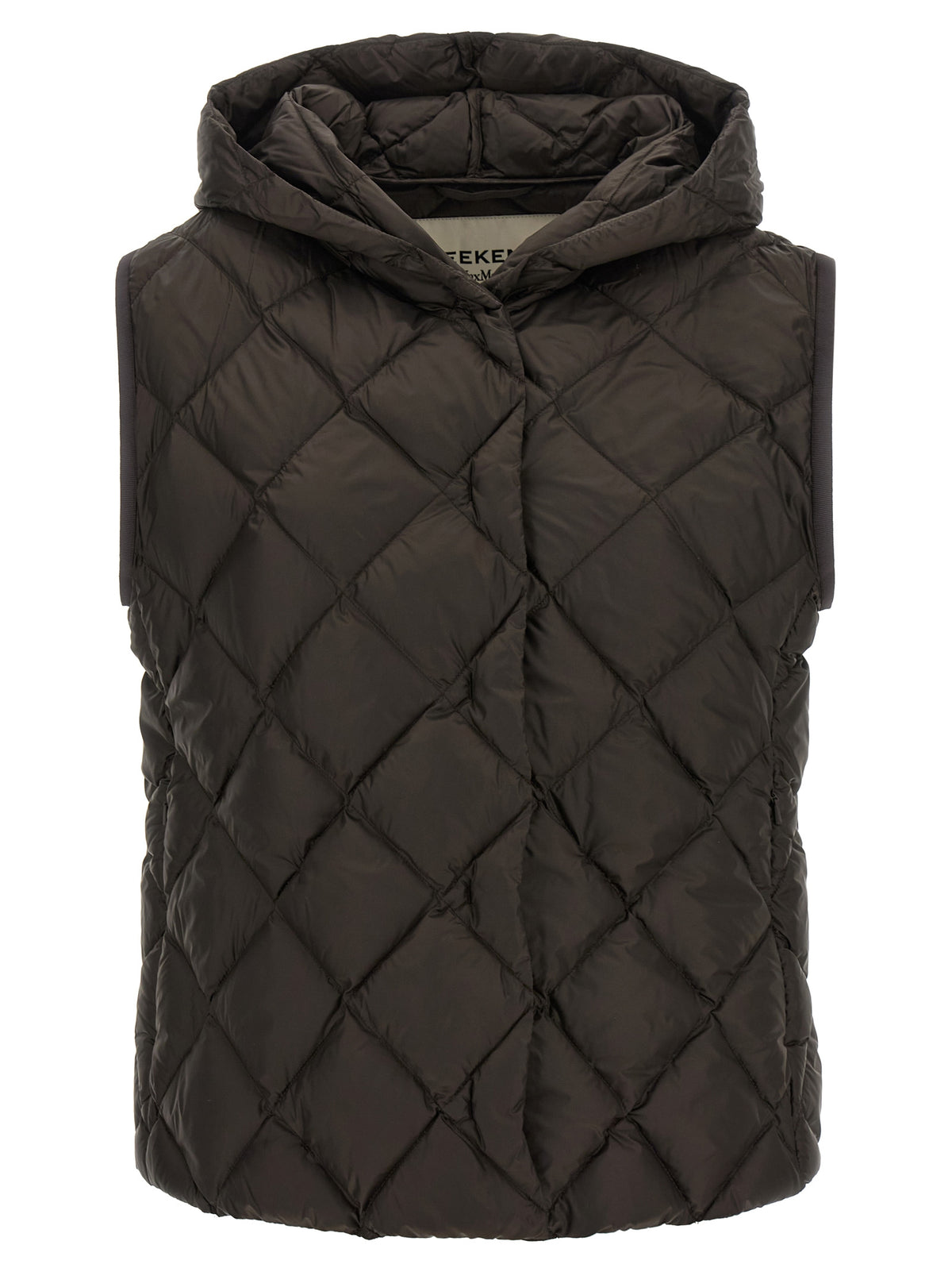 Max Mara Brown Polyester Sleeveless Jacket