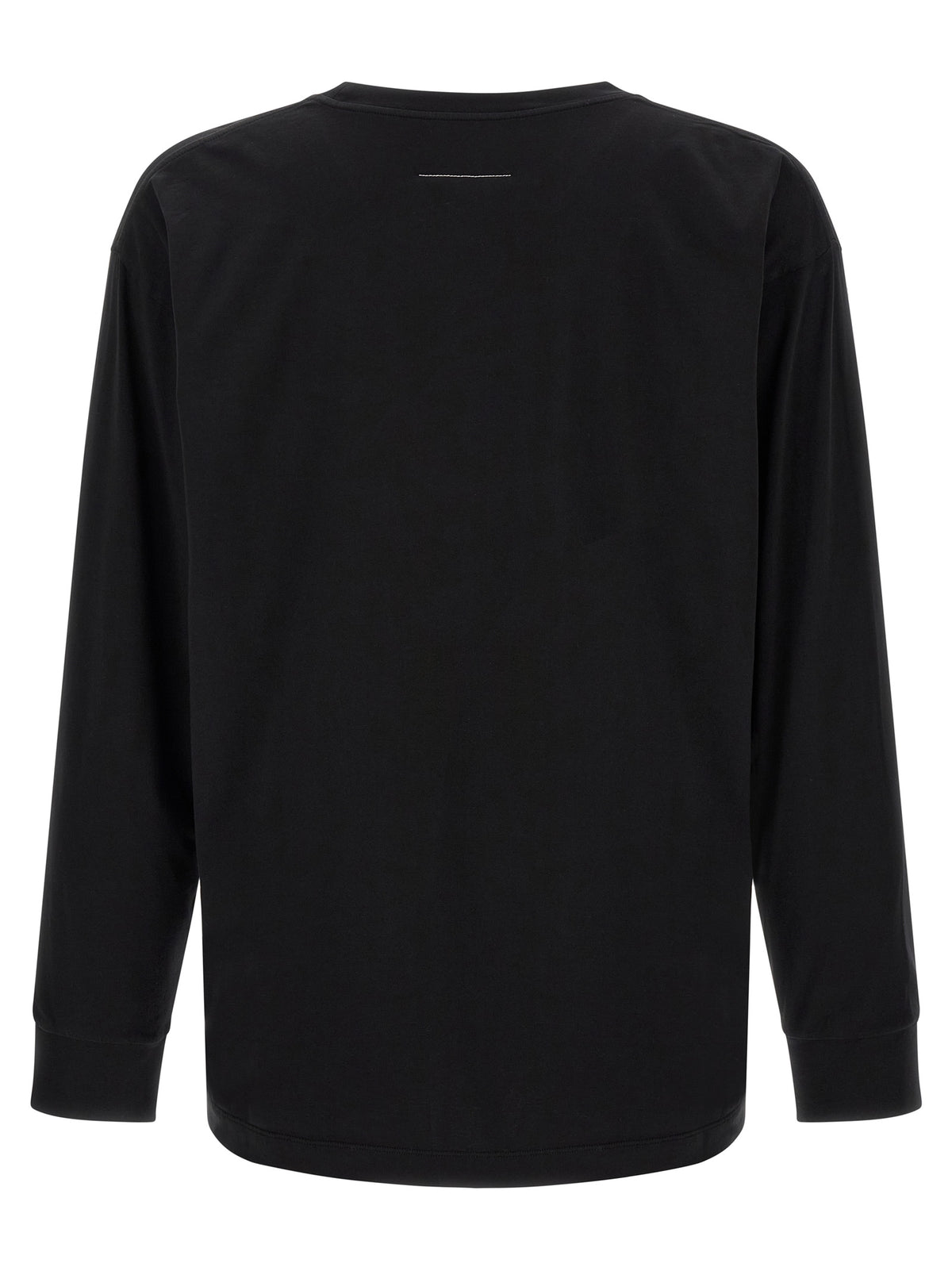 MM6 Maison Margiela Black Cotton Long Sleeve T-Shirt