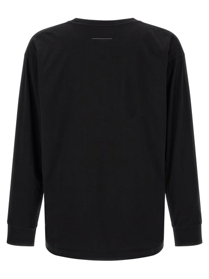 MM6 Maison Margiela Black Cotton Long Sleeve T-Shirt