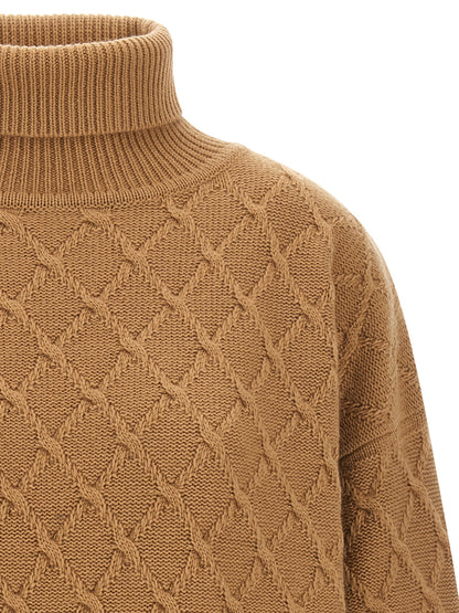 Max Mara Beige Wool Cardigan