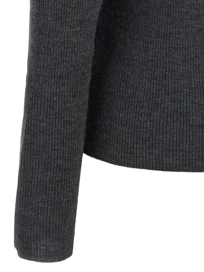 Max Mara Gray Cashmere Polo Shirt