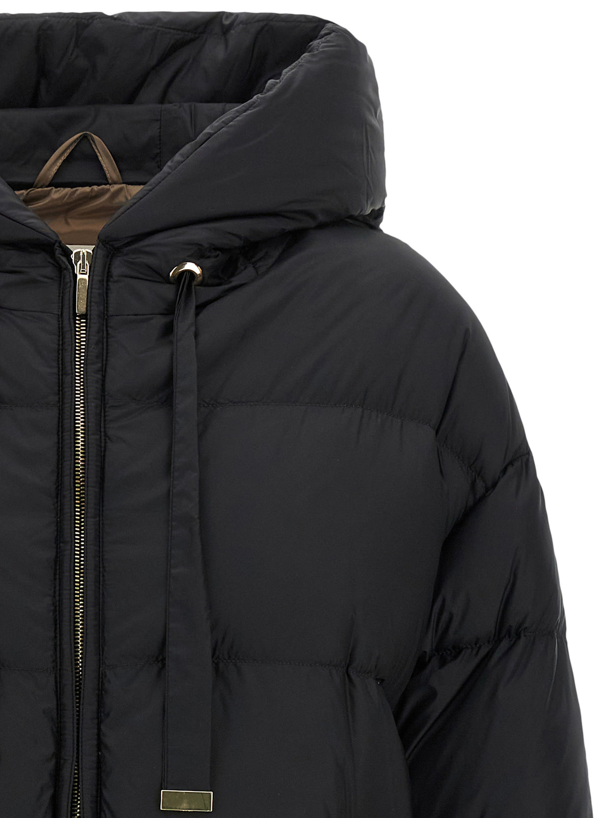Max Mara Black Polyamide Full-Length Jacket