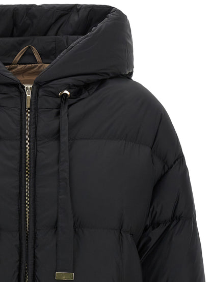 Max Mara Black Polyamide Full-Length Jacket