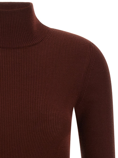 Max Mara Bordeaux Virgin Wool Cardigan