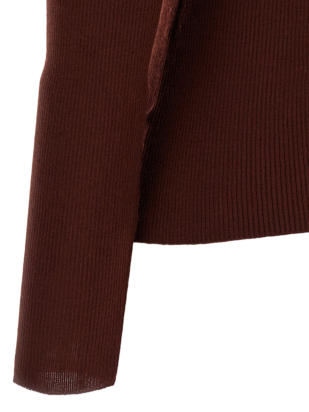 Max Mara Bordeaux Virgin Wool Cardigan