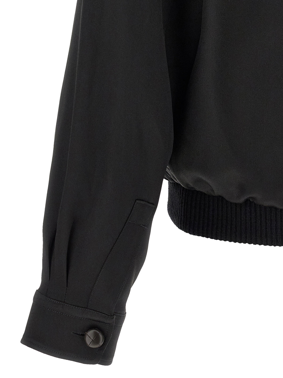 ZEGNA Black Satin Sweatshirt