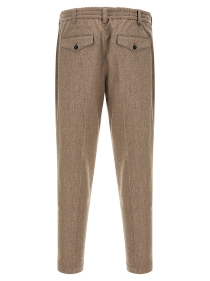 PT Torino Beige Virgin Wool Casual Pants