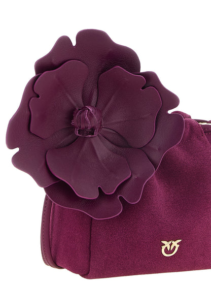 PINKO Purple Lambskin Clutch Bag