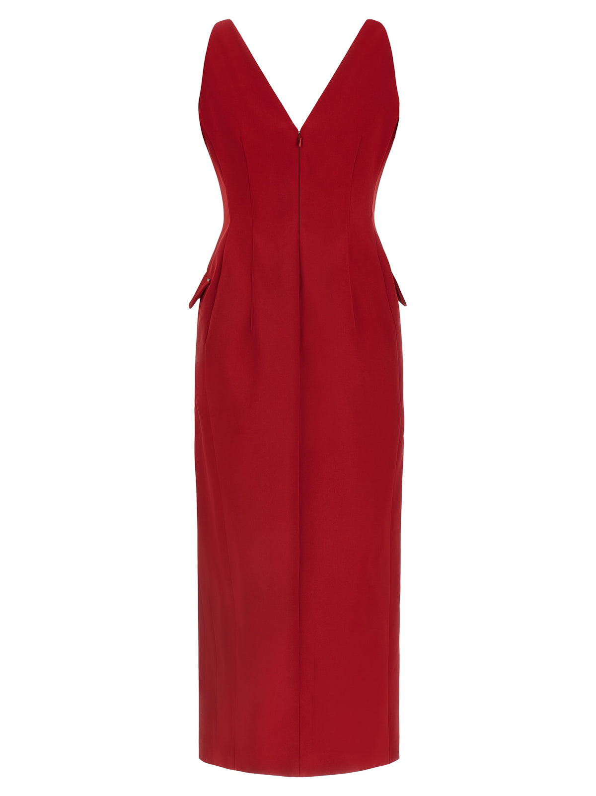 Sportmax Red Acetate Long Dress