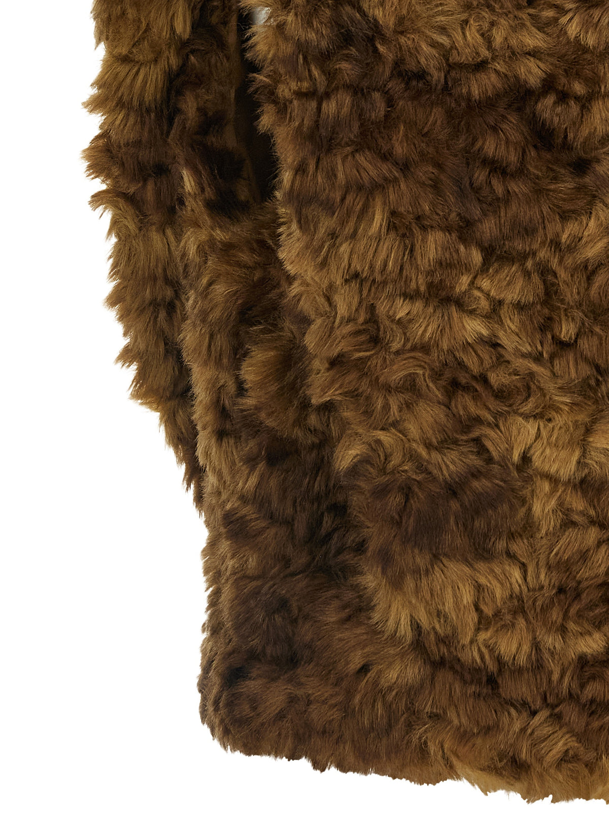 Isabel Marant Étoile Brown Marabou Sleeveless Jacket