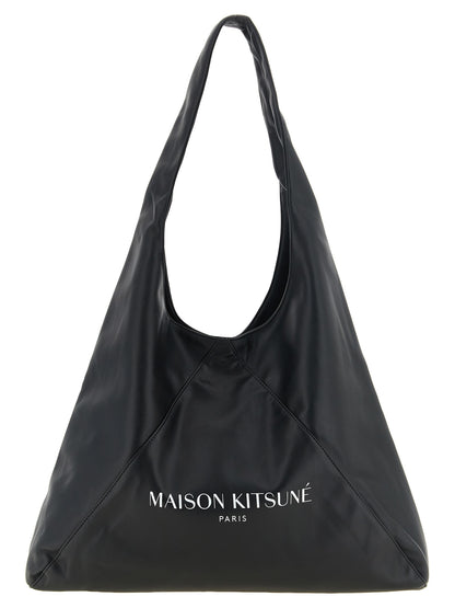 Maison Kitsuné Black Polyethylene Shoulder Bag