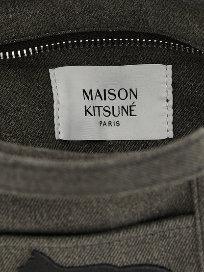 Maison Kitsuné Gray Cotton Tote Bag
