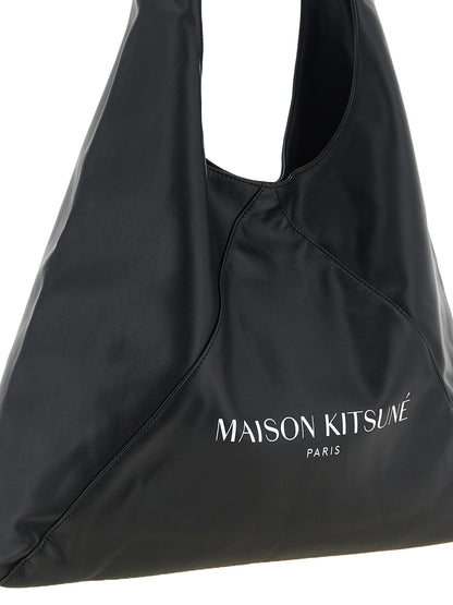 Maison Kitsuné Black Polyethylene Shoulder Bag