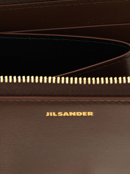Jil Sander Brown Calfskin Cardholder