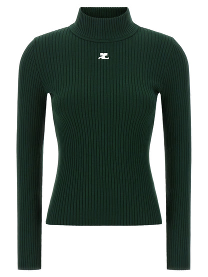 Courrèges Bicolor Viscose Cardigan