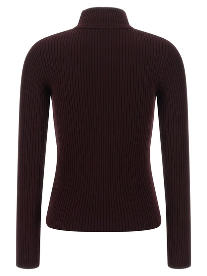 Courrèges Bordeaux Viscose Cardigan