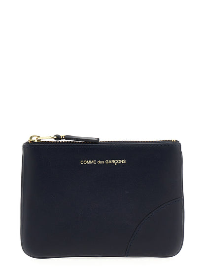 Comme Des Garçons Blue Calfskin Cardholder